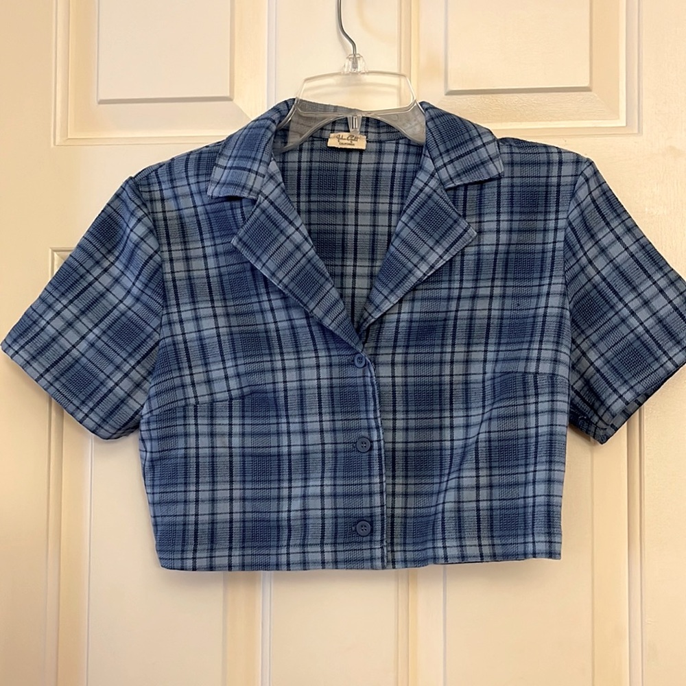 Plaid crop top